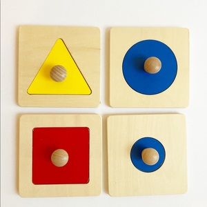 Montessori Thick Single/Multiple Shape Jumbo Knob Puzzle